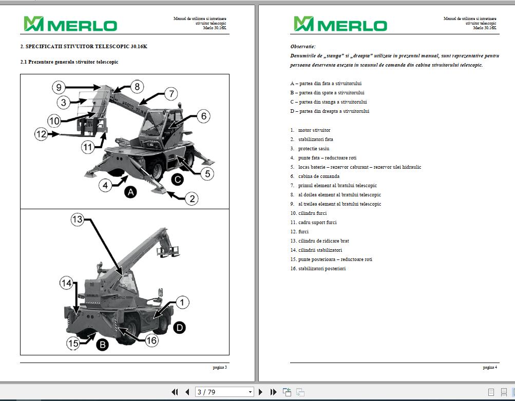 Merlo Telescopic ROTO 30.16K Instruction Manual Romani 2
