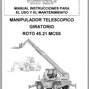 Merlo Telescopic ROTO 45.21 MCSS User Maintenance Manual ES 1