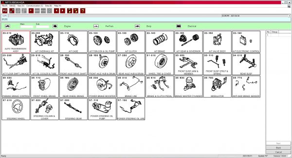 Mitsubishi ASA 04.2021 Europe General Export USA Japan EPC 10