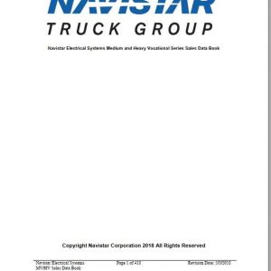 Navistar MV HV Sales Data Book Electrical Systems 2018 1