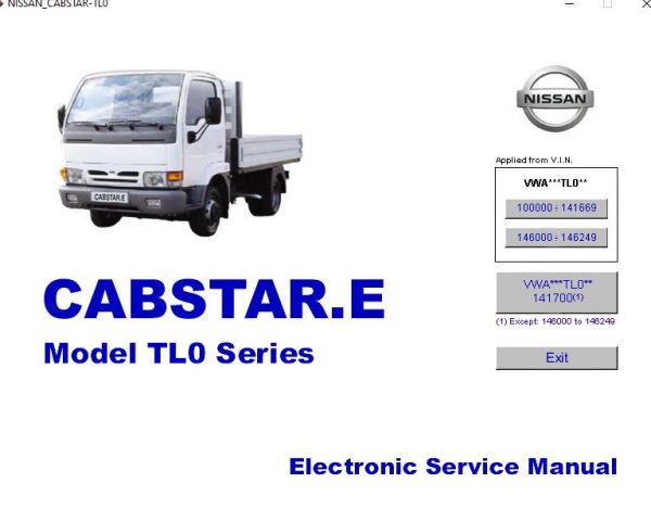Nissan CABSTAR.E Model TL0 Series Electronic Service Manual 2