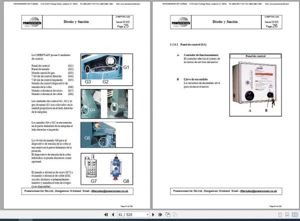 Powerscreen Chieftain 1400 User Manual ES 2
