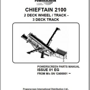 Powerscreen Chieftain 2100 Part Manual 1