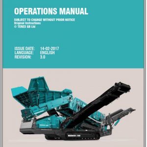 Powerscreen Warrior 2100 Operations Manual 1