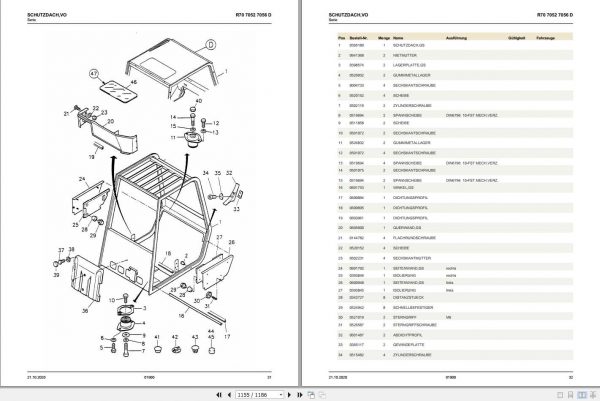 Still Diesel Fork Truck R70 16 R70 18 R7052 R7056 Spare Parts List DE 2