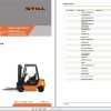 Still Diesel Fork Truck R70 16D R70 18D R70 20CD 7094 7096 Spare Parts List DE 1