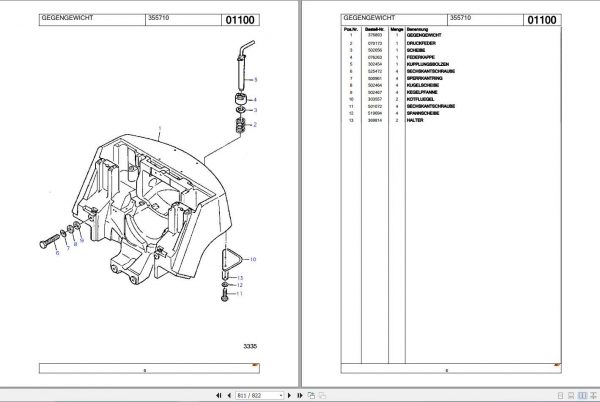Still Diesel Fork Truck R70 20 R70 25 R70 30 R7032 R7034MB Spare Parts List DE 2