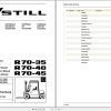 Still Diesel Fork Truck R70 35 R70 40 R70 45 R7041 R7043 Spare Parts List DE 1
