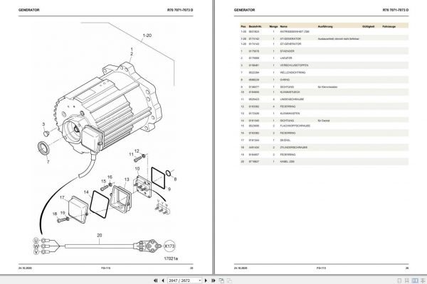 Still Diesel Fork Truck R70 40 R70 45 R70 50 R7071 R7073 Spare Parts List DE 2