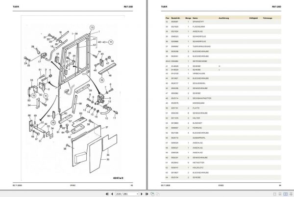 Still Diesel Tractor R07 20D Spare Parts Lists DE 2