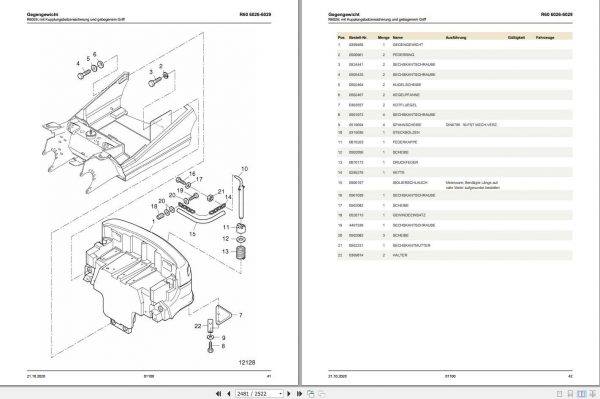 Still Electric Fork Truck R60 30 R60 35 R60 40 R60 45 R60 50 R6026 R6029 Spare Parts List DE 2