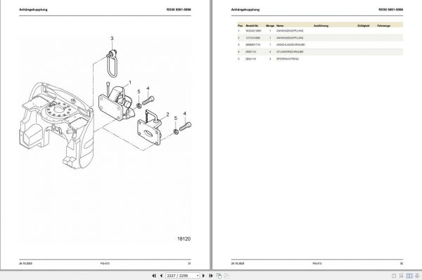 Still Electric Fork Truck RX50 10 RX50 13 RX50 15 RX50 16 5060 5066 Spare Parts List DE 2