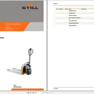 Still Electric Pallet Truck ECH 12 Spare Parts List DE 1