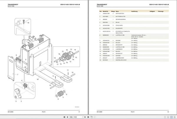 Still Electric Pallet Truck EGV S EGV S LB Spare Parts List DE 2