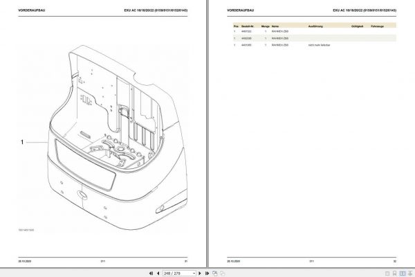 Still Electric Pallet Truck EXU AC 16 18 20 22 Spare Parts List DE 2
