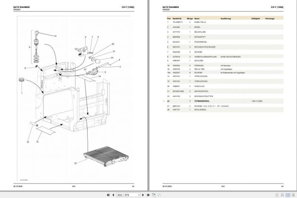Still Electric Tractor CX T 1050 1066 Spare Parts List DE 2