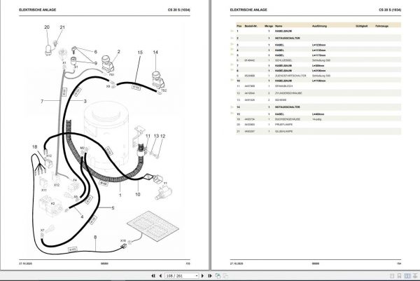Still Horizontal Order Picker Truck CS 20 S 1034 Spare Parts List DE 2