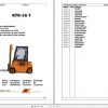 Still LPG Fork Truck R70 16T R7037 Spare Parts List DE 1