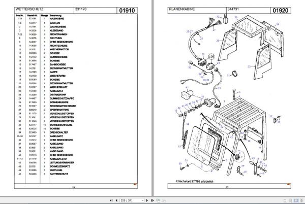 Still LPG Fork Truck R70 16T R7037 Spare Parts List DE 2