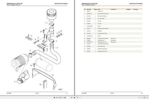 Still LPG Fork Truck RX70 20 600T RX70 25T RX70 30T RX70 35T 7306 7309 Spare Parts List DE 2