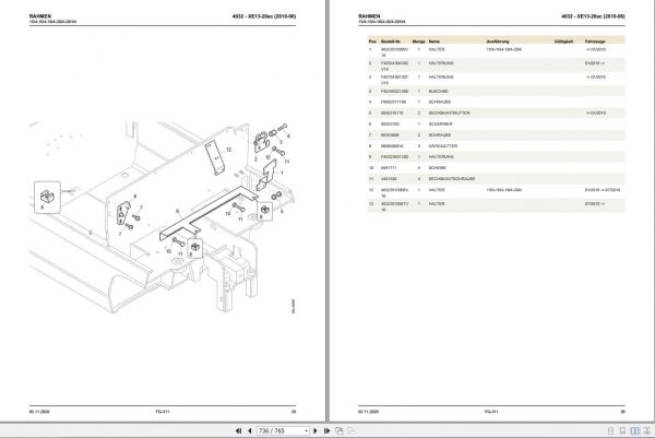 Still OM Pimespo Electric Forklift XE13ac XE20ac Spare Parts List DE 2