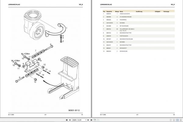 Still OM Pimespo Electric Reach Truck XR N Workshop Manual DE 2