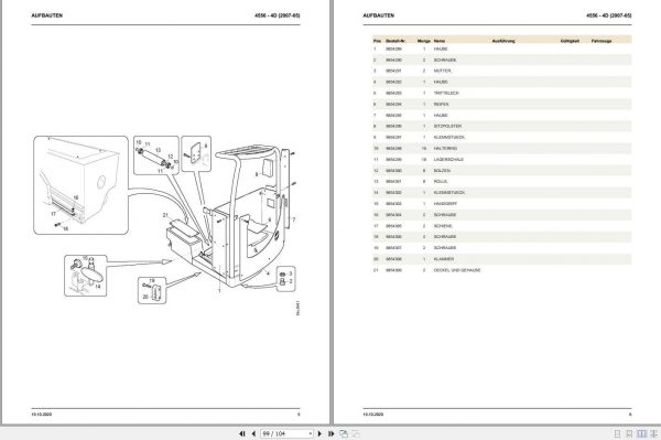 Still OM Pimespo Fork Truck 4D Spare Parts List DE 2