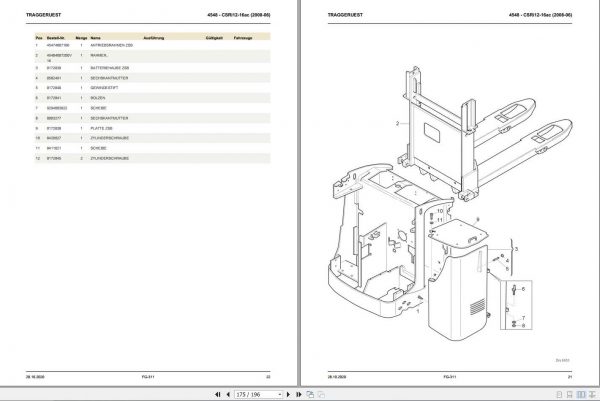 Still OM Pimespo Forklift CSRi12ac CSR16iac Spare Parts List DE 2