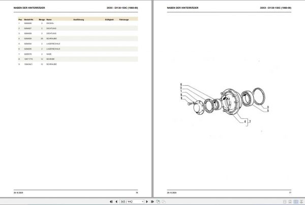 Still OM Pimespo Forklift DI130C DI150C Spare Parts List DE 2