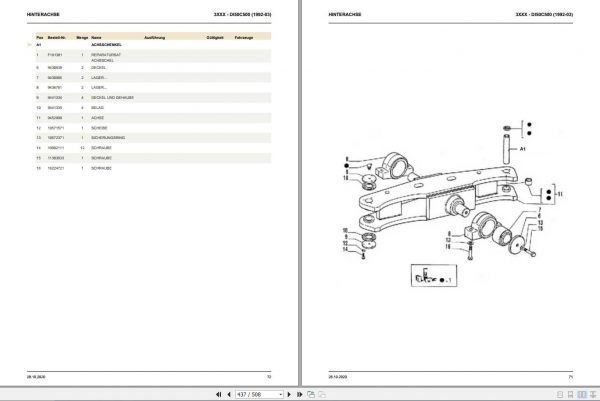 Still OM Pimespo Forklift DI50C500 Spare Parts List DE 60422077 2