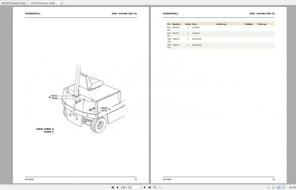 Still OM Pimespo Forklift E35N E40N E50N Spare Parts List DE 2