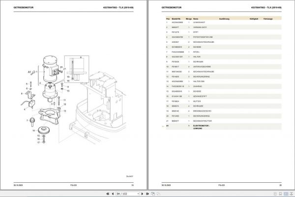 Still OM Pimespo Forklift TLX Spare Parts List DE 2