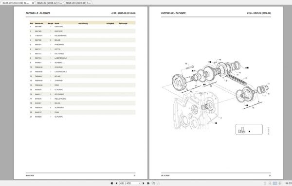 Still OM Pimespo Forklift XD25 XD30 Spare Parts Catalogue DE 2