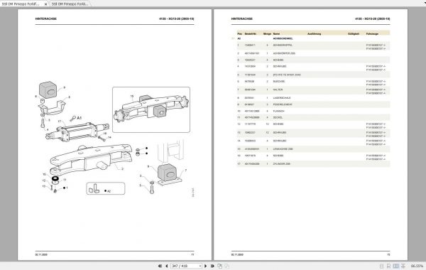 Still OM Pimespo Forklift XG15 XG18 XG20 Spare Parts Catalogue DE 2