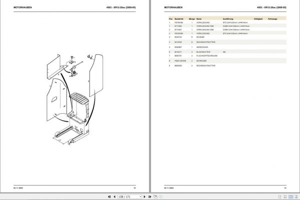 Still OM Pimespo Forklift XR12 14 16 20ac Spare Parts List DE 2