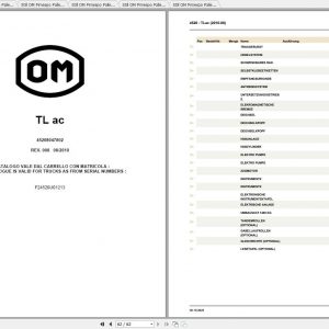 Still OM Pimespo Pallet Truck TL Spare Parts Catalogues DE 1