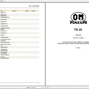 Still OM Pimespo Pallet Truck TN TN20 Spare Parts List DE 1