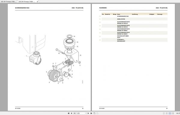 Still OM Pimespo Pallet Truck TN TN20 Spare Parts List DE 2
