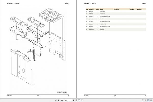 Still OM Pimespo Vertical Order Picking Truck XOP 2 3 Spare Parts List DE 2