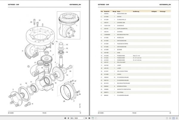 Still Order Picker Tow Tractor OPX LTX Spare Parts List DE 2