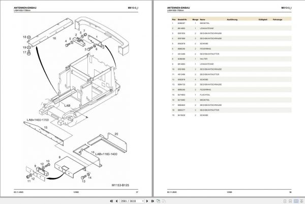Still Order Picker Truck MX 13 3i Spare Parts List DE 2