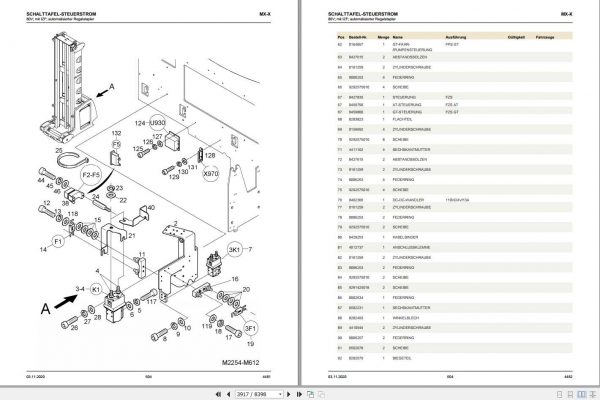 Still Order Picker Truck MX X MX Q 2301 Spare Parts List DE 2