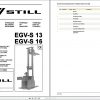 Still Pallet Stacker EGV S 13 EGV S 16 0210 0211 Spare Parts List DE 1