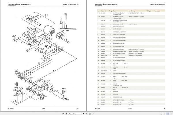 Still Pallet Stacker EGV S 13 EGV S 16 0210 0211 Spare Parts List DE 2