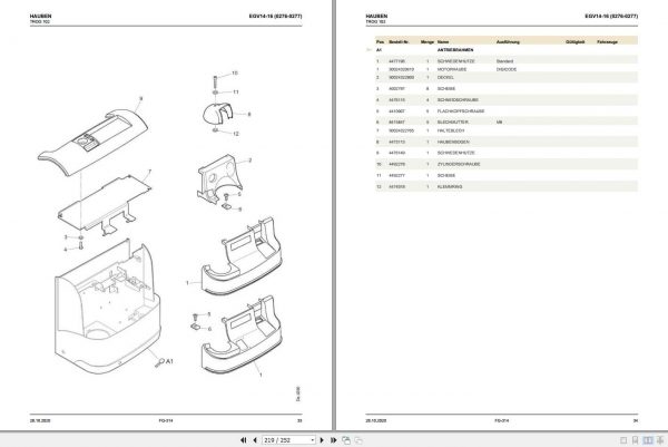 Still Pallet Stacker EGV14 EGV16 0276 0277 Spare Parts List DE 50028069004 03.2015 2