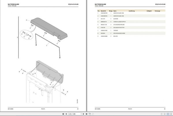 Still Pallet Truck ECU 14 16 18 20 0164 0176 Workshop Manual DE 2