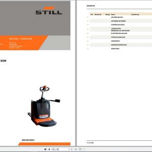 Still Pallet Truck EXU20 02 Spare Parts List DE 1