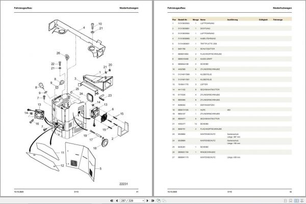 Still Pallet Truck FXH 33 1302 Spare Parts List DE 2