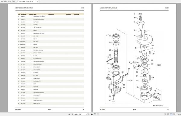 Still Pallet Truck SU20 Spare Parts List DE 2