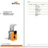 Still Reach Mast Stacker FXD20N 1540 Spare Parts List DE 1
